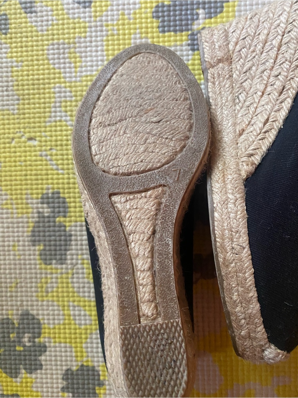 J. Crew Black Espadrille Wedge Flats - Picture 4 of 8